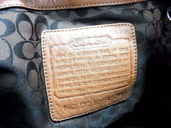 1円 COACH コーチ 9226 レザー ワンハンドル ハンドバッグ ショルダーバッグ 肩掛け レディース ブラウン系 CB1052_画像6