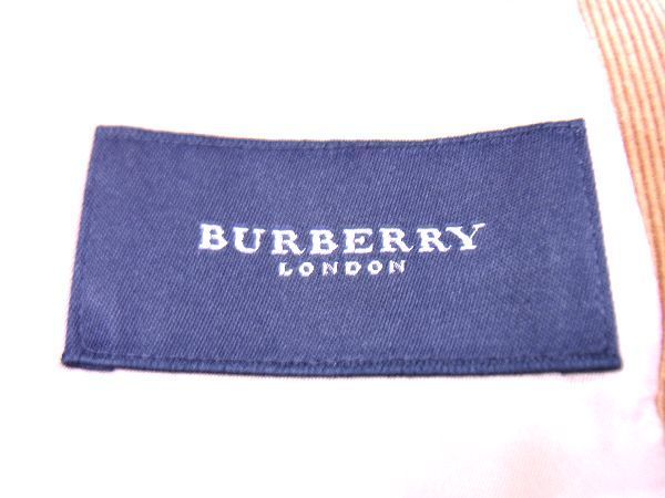 1円 ■美品■ BURBERRY バーバリー コットン100％ コーデュロイ セットアップ スーツ ジャケット パンツ 洋服 メンズ ブラウン系 BE0862_画像4