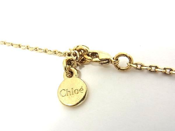 1円 ■美品■ Chloe クロエ ネックレス ペンダント アクセサリー レディース ゴールド系 AU1477_画像3