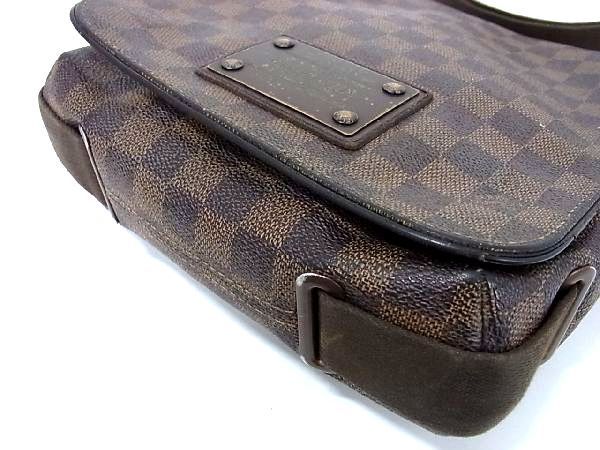 1円 LOUIS VUITTON ルイヴィトン N51210 ダミエ ブルックリンPM メッセンジャーバッグ ショルダーバッグ 斜め掛け ブラウン系 AT2309_画像4