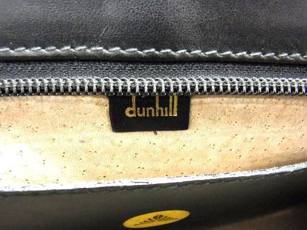 1円 dunhill ダンヒル レザー クラッチバッグ セカンドバッグ ハンドバッグ メンズ レディース ブラック系 AT2088_画像6