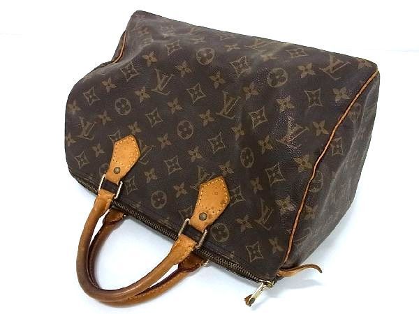 1円 LOUIS VUITTON ルイヴィトン M41526 モノグラム スピーディ30 ミニボストン ハンドバッグ レディース ブラウン系 AT2356_画像3