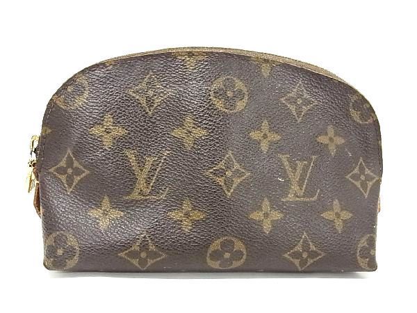 1円 LOUIS VUITTON ルイヴィトン M47515 モノグラム ポシェット コスメティック ポーチ マルチケース ブラウン系 AS4088_画像1