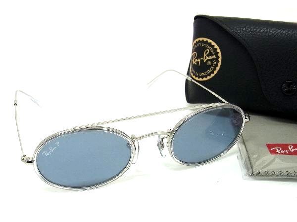 1円 ■極美品■ Ray-Ban レイバン RB 3847N 003/02 52□23 145 2P ポラライズド 偏光レンズ サングラス メガネ 眼鏡 シルバー系 AU2369_画像1