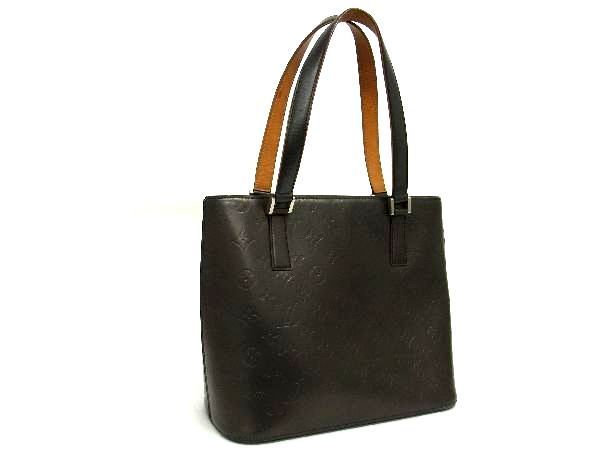 1円 ■美品■ LOUIS VUITTON ルイヴィトン M55112 モノグラムマット ストックトン トート ショルダー ハンドバッグ グレー系 AT2261_画像1