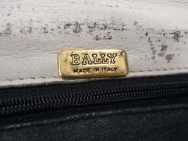 1円 BALLY バリー レザー キルティング チェーン ショルダーバッグ 肩掛け レディース アイボリー系 AV0781_画像6