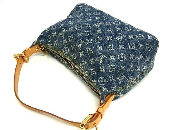 1円 LOUIS VUITTON ルイヴィトン M95049 モノグラムデニム バギーPM ショルダーバッグ トートバッグ 肩掛けかばん ブルー系 AT2260_画像3