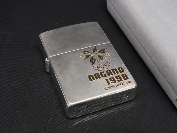 1円 ■美品■ ZIPPO ジッポー ヴィンテージ 長野オリンピック限定 1996年製 高級ライター オイルライター 喫煙グッズ シルバー系 AV0730_画像1