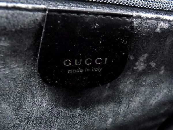 1円 ■美品■ GUCCI グッチ 001 2058 1924 0 スエード×レザー ショルダーバッグ 肩掛けかばん レディース ブラック系 BF4299_画像6