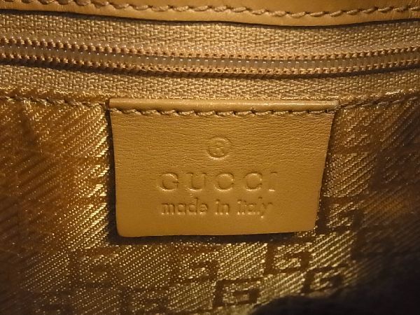 1円 GUCCI グッチ 001 4034 2296 スエード×レザー ワンショルダーバッグ 肩掛け レディース ピンク系×ブラウン系 BF4292_画像6