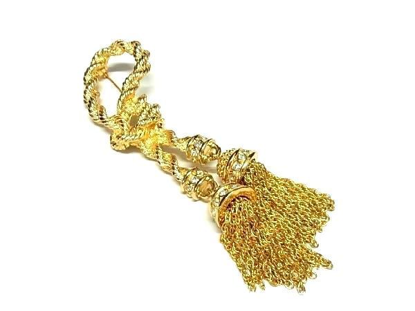 # как новый # ChristianDior Christian Dior Vintage булавка брошь значок аксессуары женский оттенок золота AS4535