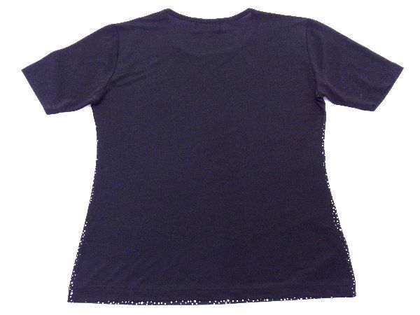 ■美品■ FENDI フェンディ ポリエステル100％ 水玉 半袖 Tシャツ トップス 洋服 レディース ブラック系 AT2255_画像2