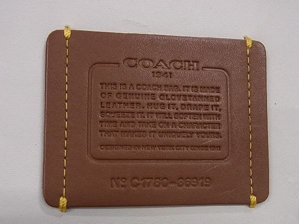 1円 ■美品■ COACH コーチ 86919 レザー 2WAY ポーチ付き ハンドバッグ ショルダーバッグ トート レディース アイボリー系 AS4655_画像6