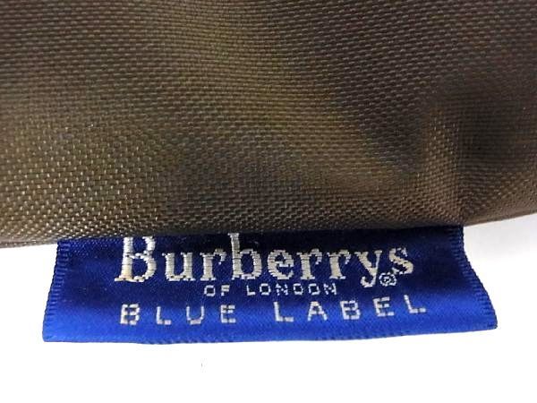 1円 Burberrys バーバリーズ ブルーレーベル ナイロン×レザー チェック柄 ハンドバッグ トートバッグ レディース ブラウン系 AT2568_画像6