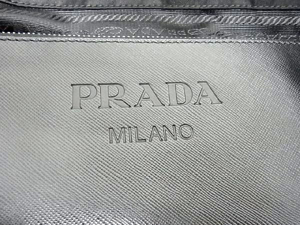 1円 ■新品同様■ PRADA プラダ テスートナイロン スタッズ スカル ドクロ トートバッグ ショルダーバッグ 肩掛け ブラック系 AU0323S1_画像6