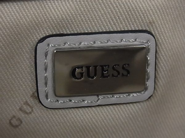 1円 ■美品■ GUESS ゲス レザー 2WAY クロスボディ ショルダーバッグ ハンドバッグ 斜め掛け 肩掛け レディース グレー系 AT2051_画像6