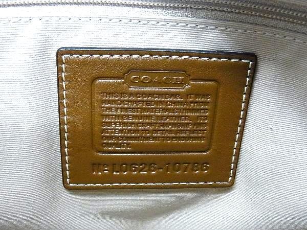 1円 ■極美品■ COACH コーチ 10786 オプティックシグネチャー キャンバス ハンドバッグ トート ショルダー 肩掛け ブラウン系 BG5457_画像6