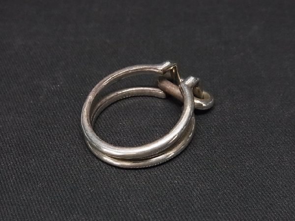 1円 TIFFANY＆Co. ティファニー ハードウェア 2ロウ SV925 リング 指輪 アクセサリー 約16号 シルバー系 AM8349_画像2