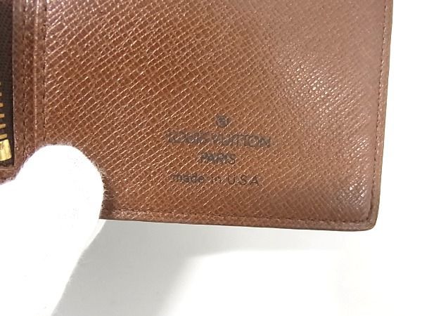 1円 LOUIS VUITTON ルイヴィトン T61217 モノグラム コンチネンタルクラッチ がま口 二つ折り 長財布 ウォレット ブラウン系 BF4375_画像6