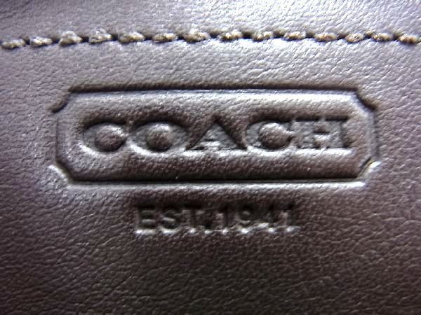 1円 ■極美品■ COACH コーチ ミニシグネチャー キャンバス×レザー ハンドバッグ メイクポーチ 小物入れ レディース レッド系 BG5405_画像6