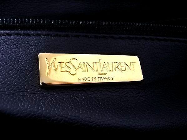 1円 ■極美品■ YVESSAINTLAURENT イヴサンローラン ヴィンテージ レザー ショルダーバッグ クロスボディ ブラック系×オレンジ系 AU3343_画像6