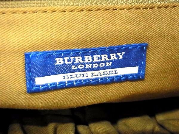 1円 BURBERRY バーバリーブルーレーベル キャンバス×レザー トートバッグ ショルダーバッグ 肩掛けかばん レディース ブラウン系 BG5271_画像6