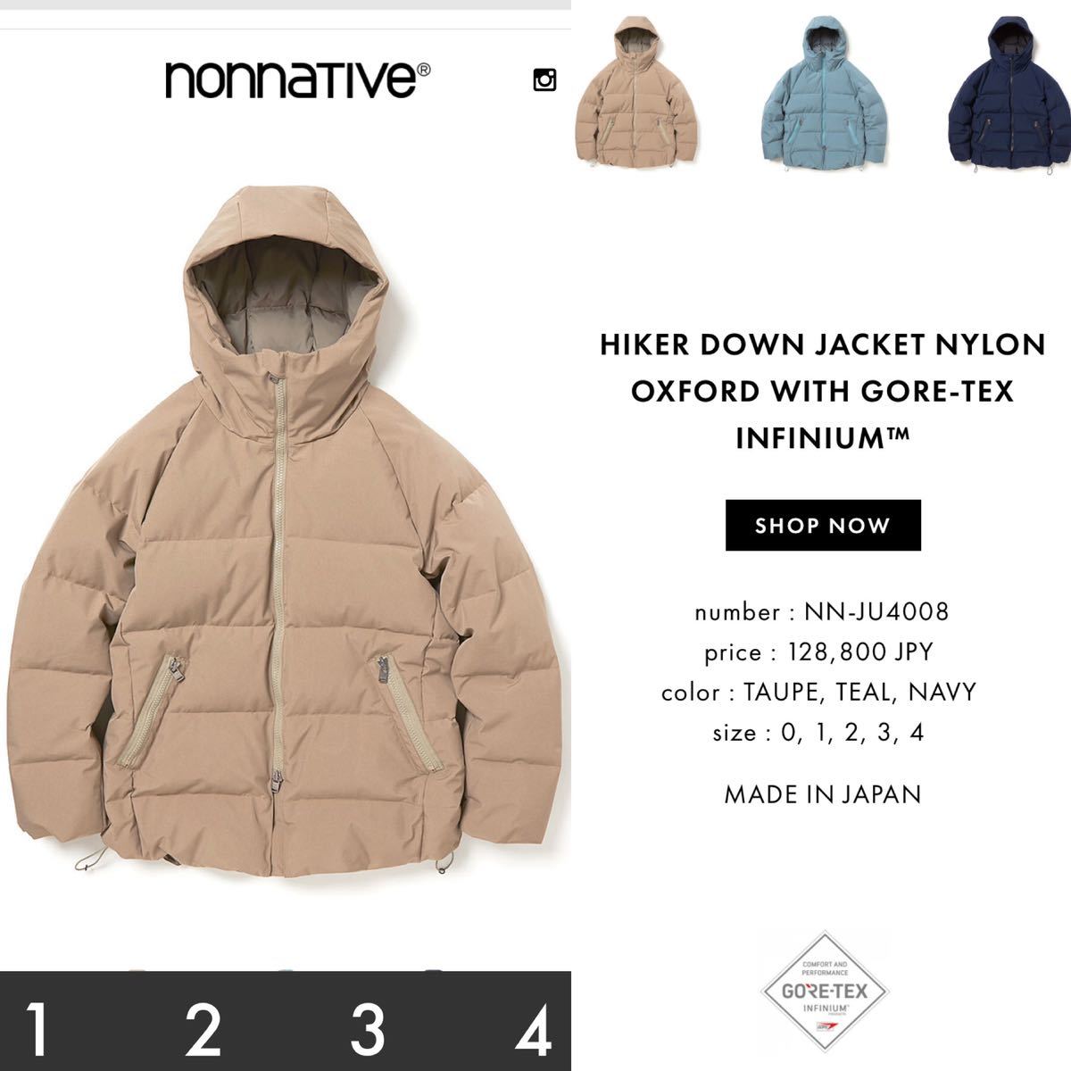 nonnative hiker hooded jacket GORE-TEX nylon ripstop ノン