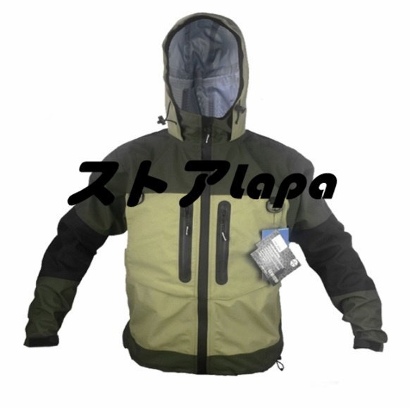 フィッシングジャケット ウェーディングジャケット 上着 迷彩 防水服 通気性 機能性 軽量 レジャー アウトドア q2540