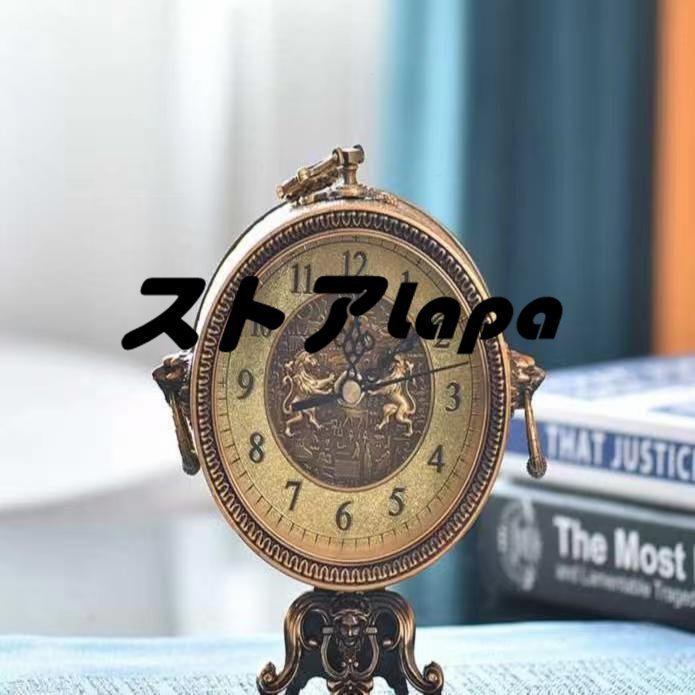 極美品 ★ 創意的なアメリカン式置き時計 欧風のアンティーク時計 q3091