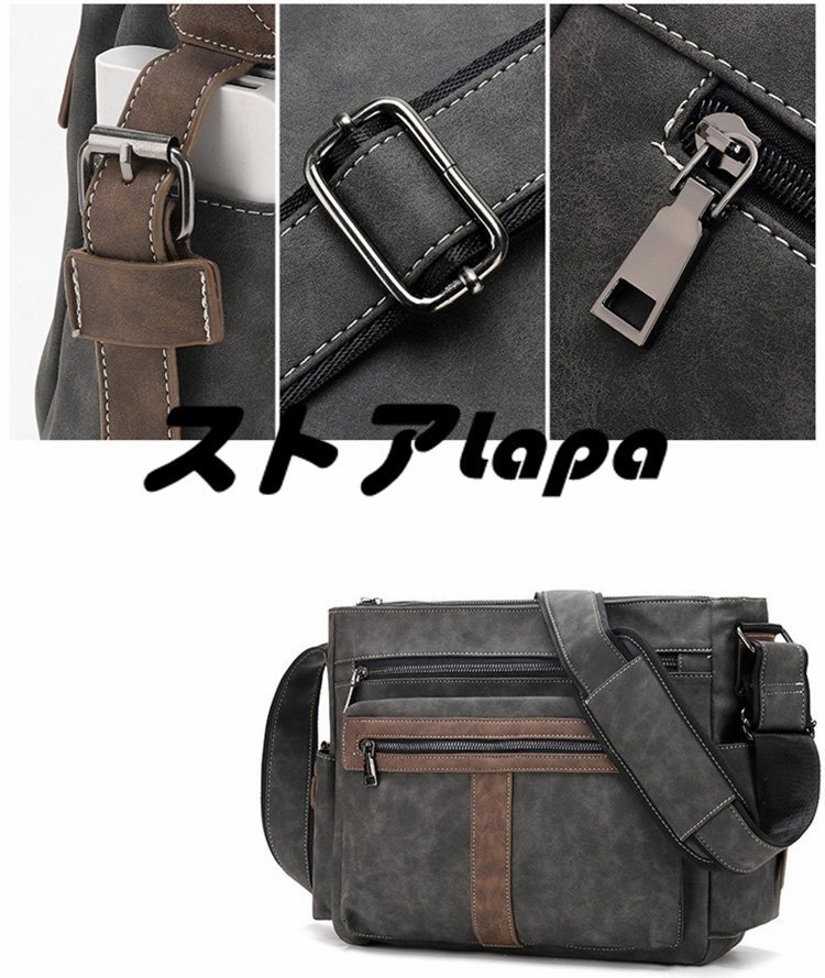  retro shoulder bag men's bag PU leather Mini shoulder bag outdoor business diagonal .. shoulder .. handbag q3072