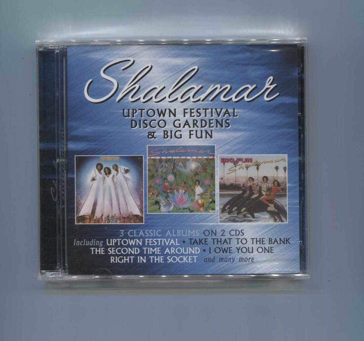  unopened new goods CD2 sheets set # SHALAMAR car llama -# UPTOWN FESTIVAL + DISCO GARDENS + BIG FUN + BONUS TRACKS # THE SECOND TIME AROUND