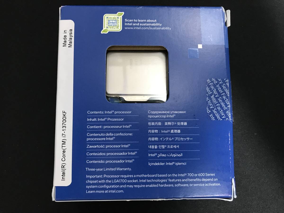 Intel Core i7-13700KF 動作確認済 1 Intel Core i7-13700KF 動作確認済 1
