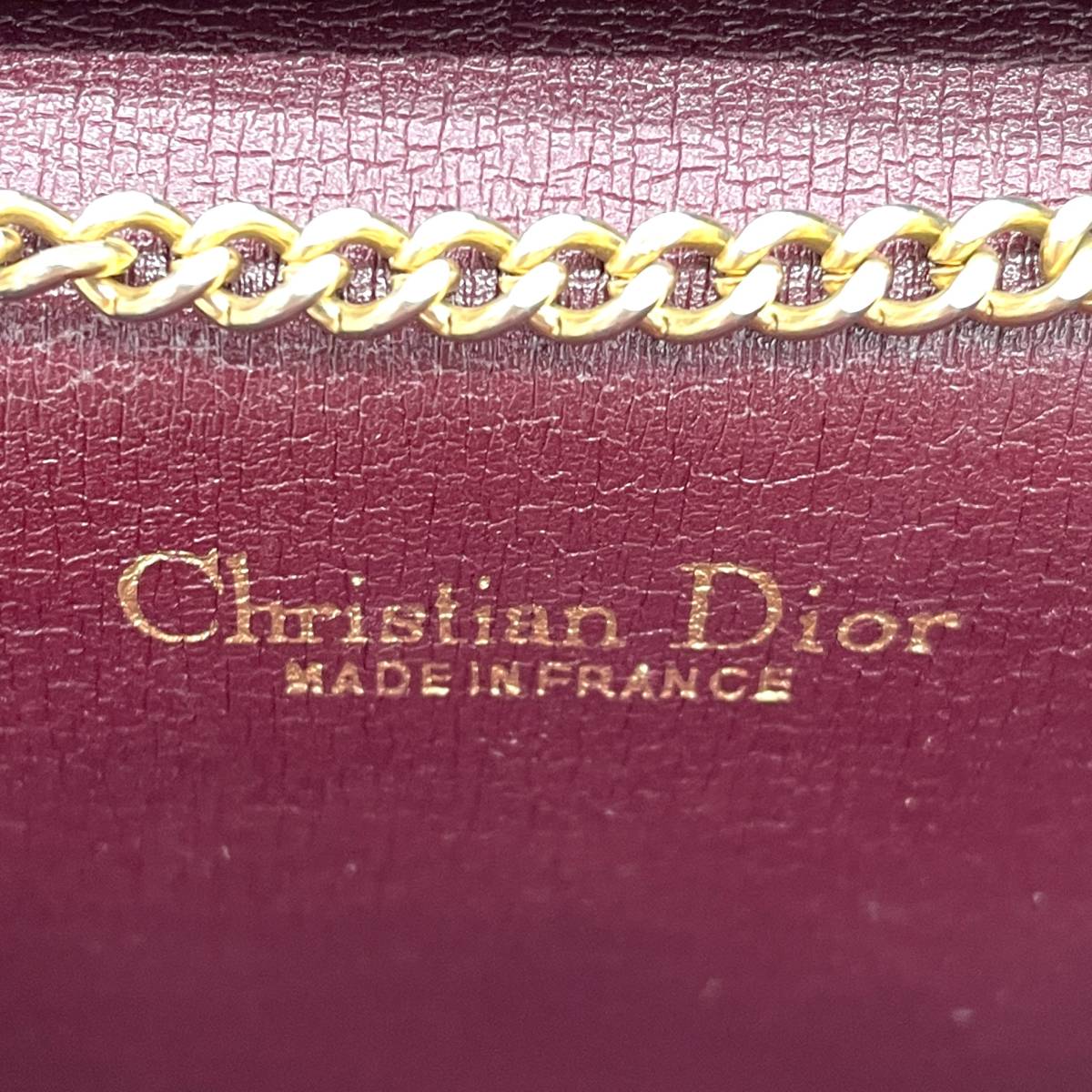 1円 Christian Dior クリスチャンディオール トロッター チェーンショルダーバッグ Diorロゴ ゴールド金具_画像9
