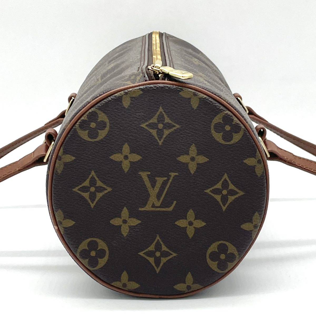 1円 極美品 LOUIS VUITTON ルイヴィトン モノグラム パピヨン26 筒型 ハンドバッグ ミニボストン M51366 _画像3