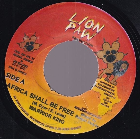 [Tribal War Riddim] Warrior King - Africa Shall Be Free BZ262_画像1