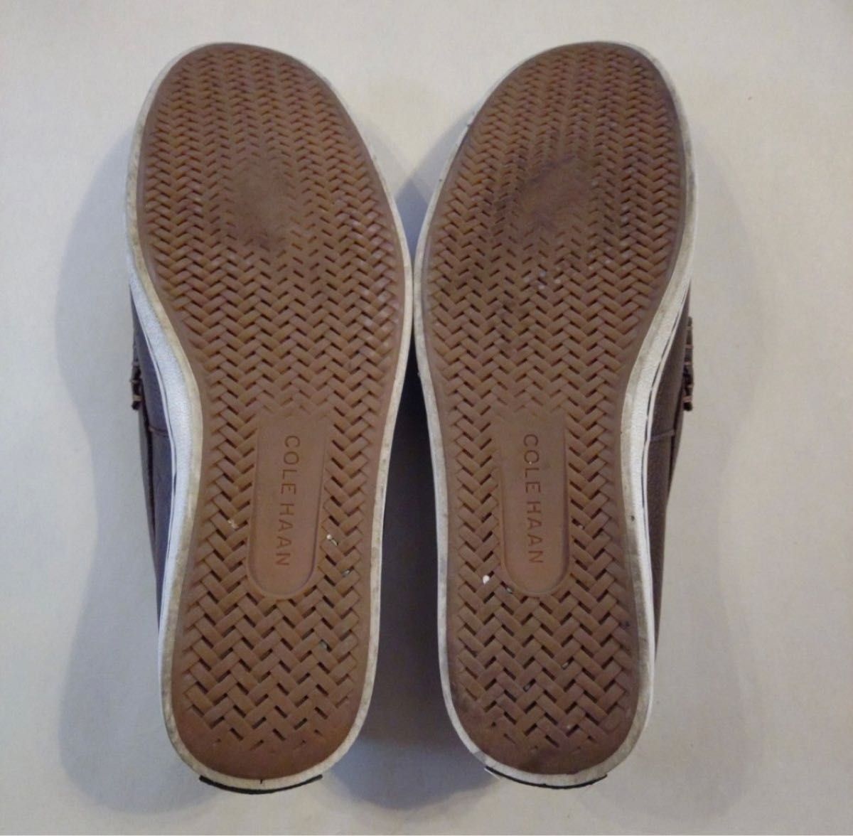 良品　COLE HAAN コールハーン メンズ 8M 25.5cm 本革 ローファー 茶色 ブラウン 柔らかい革靴