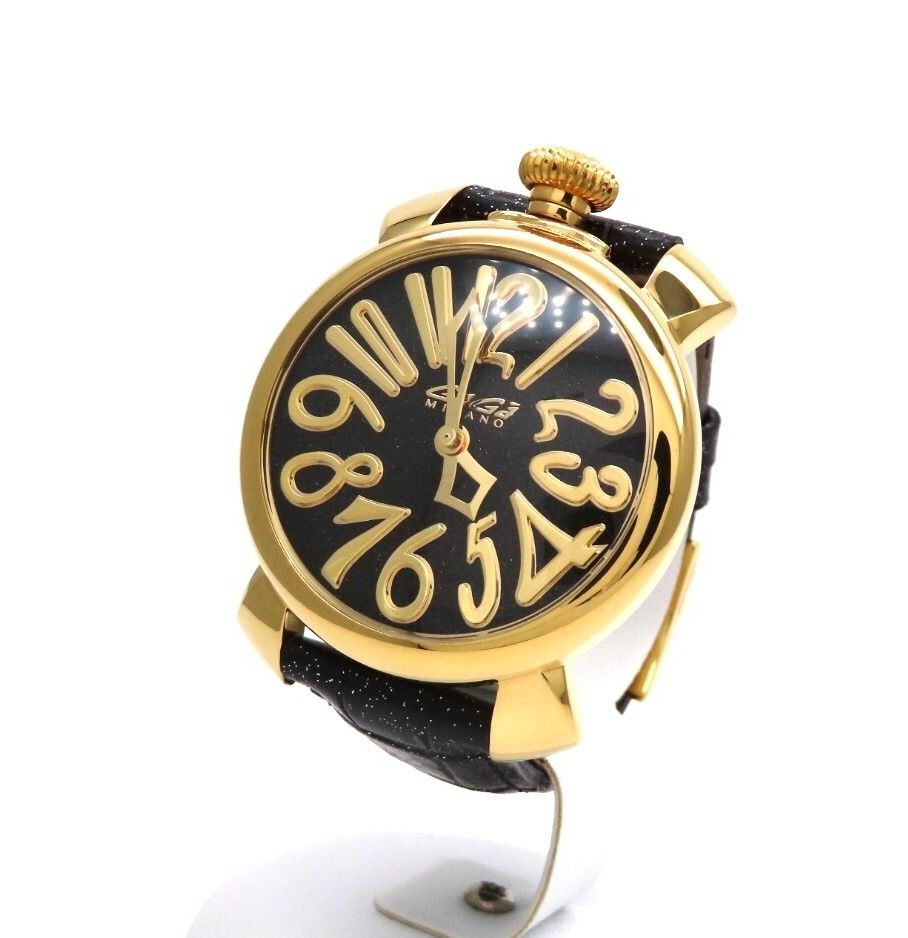 GaGa MILANO】ガガミラノ 時計 'マヌアーレ40MM' ゴールドカラー 極美