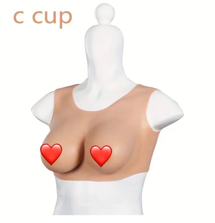 シリコンバスト Cカップ 着用１回 ほぼ新品 偽乳 女装 コスプレ_画像1