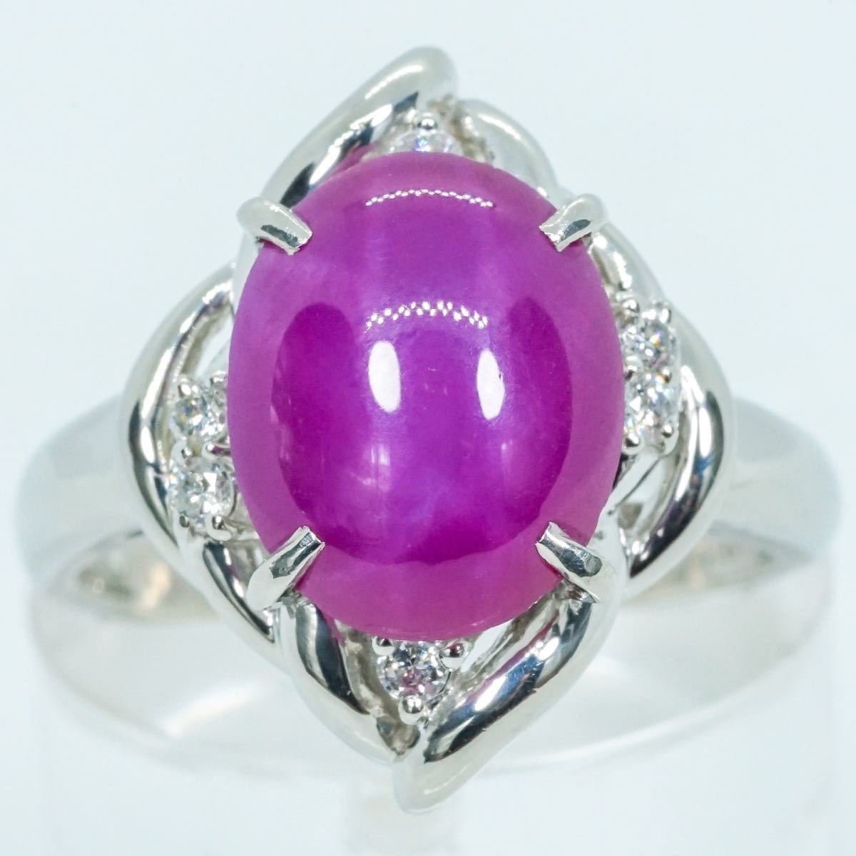*1 иен старт! оценка есть [D0.10ct]PT900 7.0g #11 платина женский ko Random бриллиантовое кольцо Corundum Diamond Ring