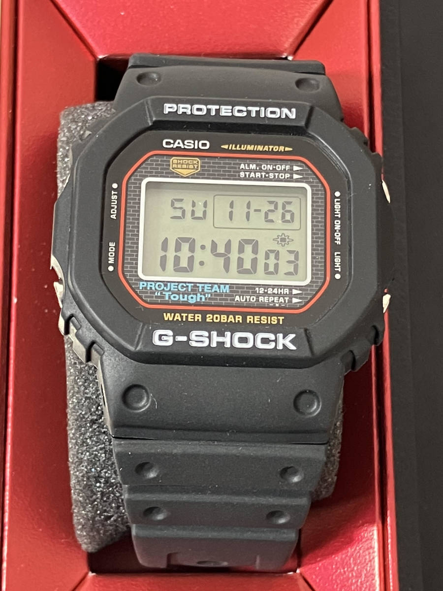 【未使用品/電池交換済み】CASIO カシオ G-SHOCK ジーショック 20周年記念 DW-5000SP-1JR 腕時計_画像2