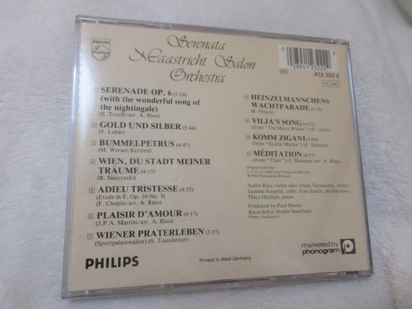 アンドレ・リュウ【CD】「Serenata」/Maastrichts Salon Orkestra 　ピアノ、ヴァイオリン2　チェロ、コントラバス_画像6