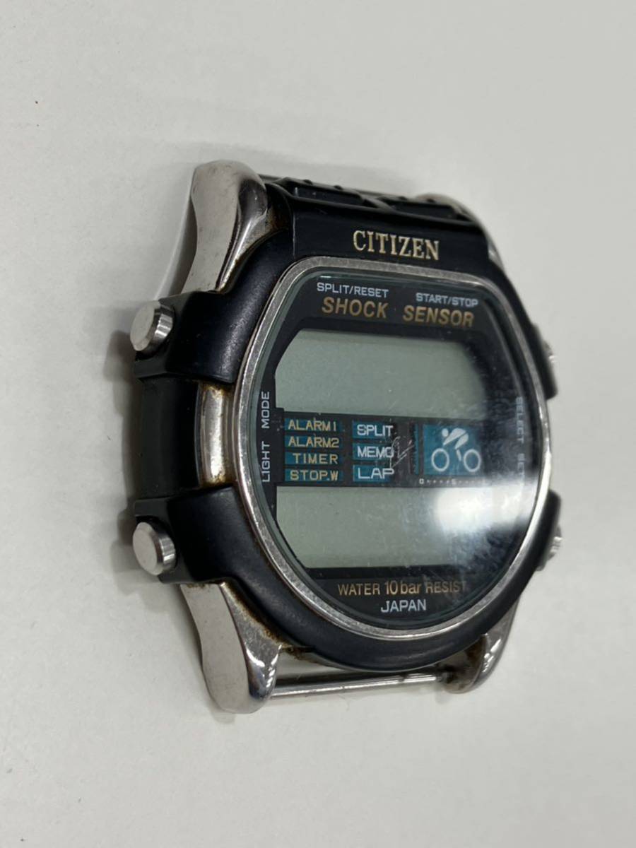 SE08 CITIZEN D130-312571 スポルテ ショックセンサー ヴィンテージシチズン デジタル 腕時計 クオーツ _画像2