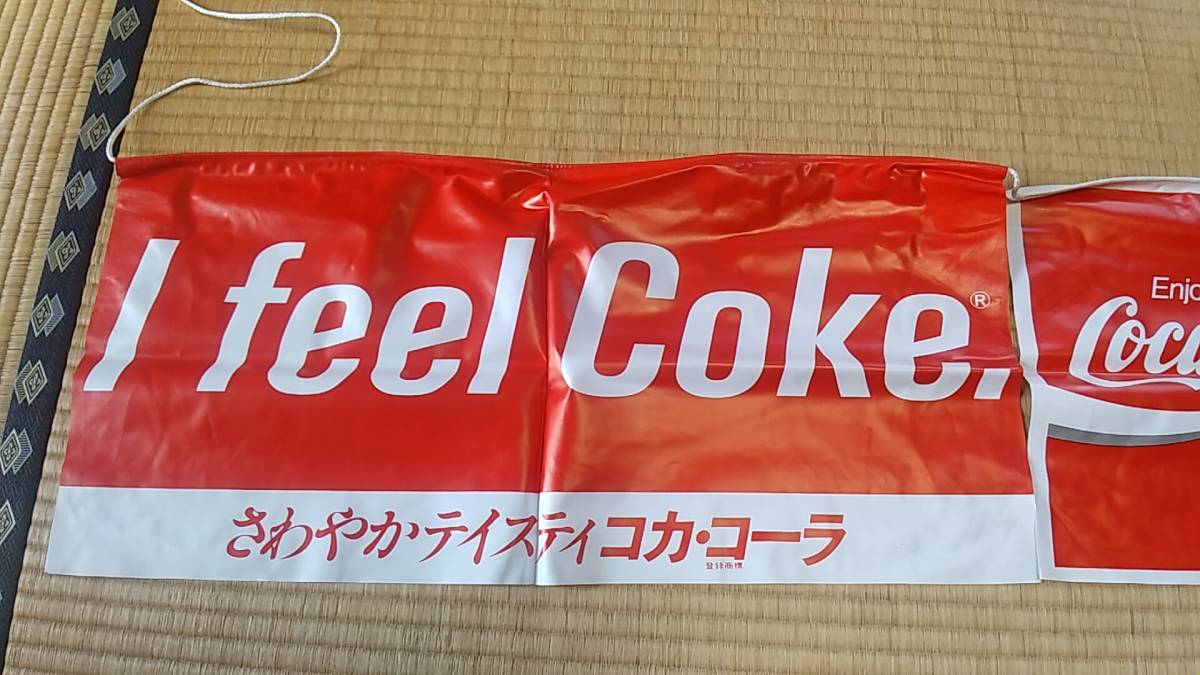 昭和レトロ　当時物　コカ・コーラ　店頭用暖簾　3枚1組　未使用品_画像2