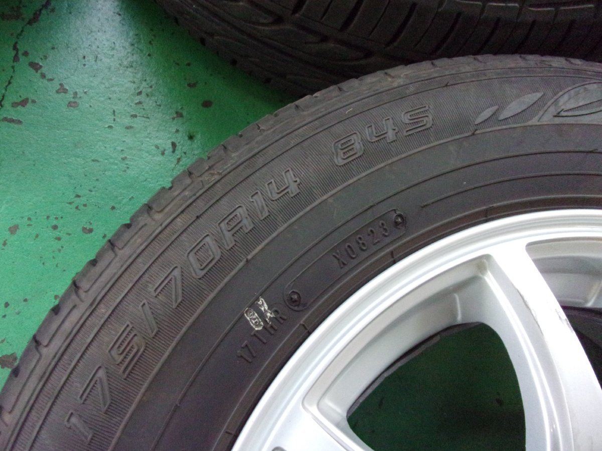 送料無料【Fang】シエンタ、ヤリス、フィールダー他♪5.5J×14+38　PCD100-4穴☆2023年　DUNLOP　EC202　175/70R14[中古]4本セット_画像4