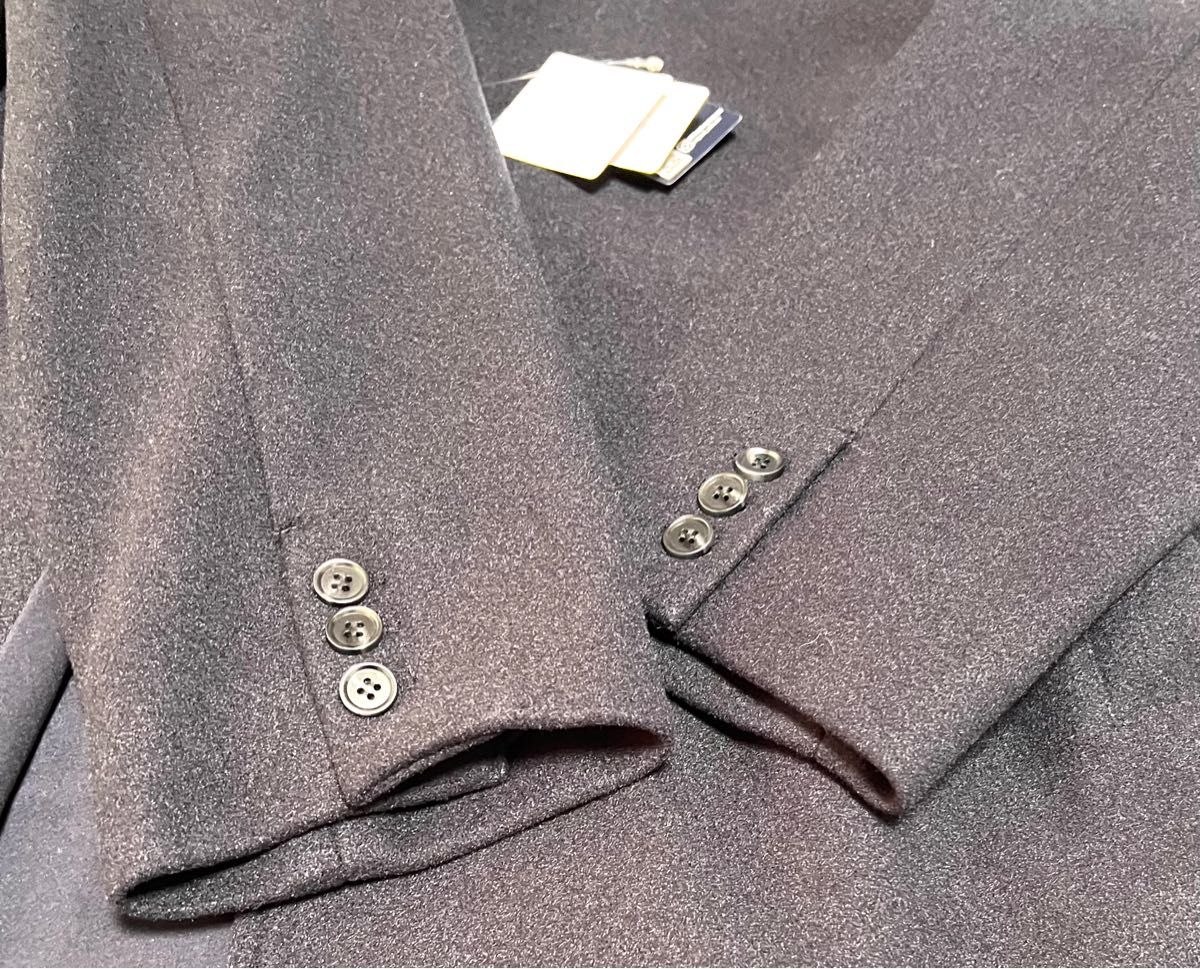 《新品》メンズ　ロングコート　コート　スタンドカラー　濃紺　L  大きいサイズ　ゆったりデザイン　アウター　ユニセックス