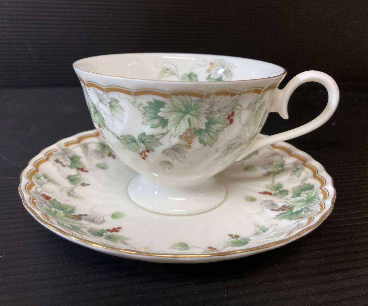 小斉38 全10客 NARUMI ナルミ BONE CHINA カツプ ソーサー HADDON HALL MINTON Noritake ノリタケ HANA RINSU マグカップ プレート_画像4