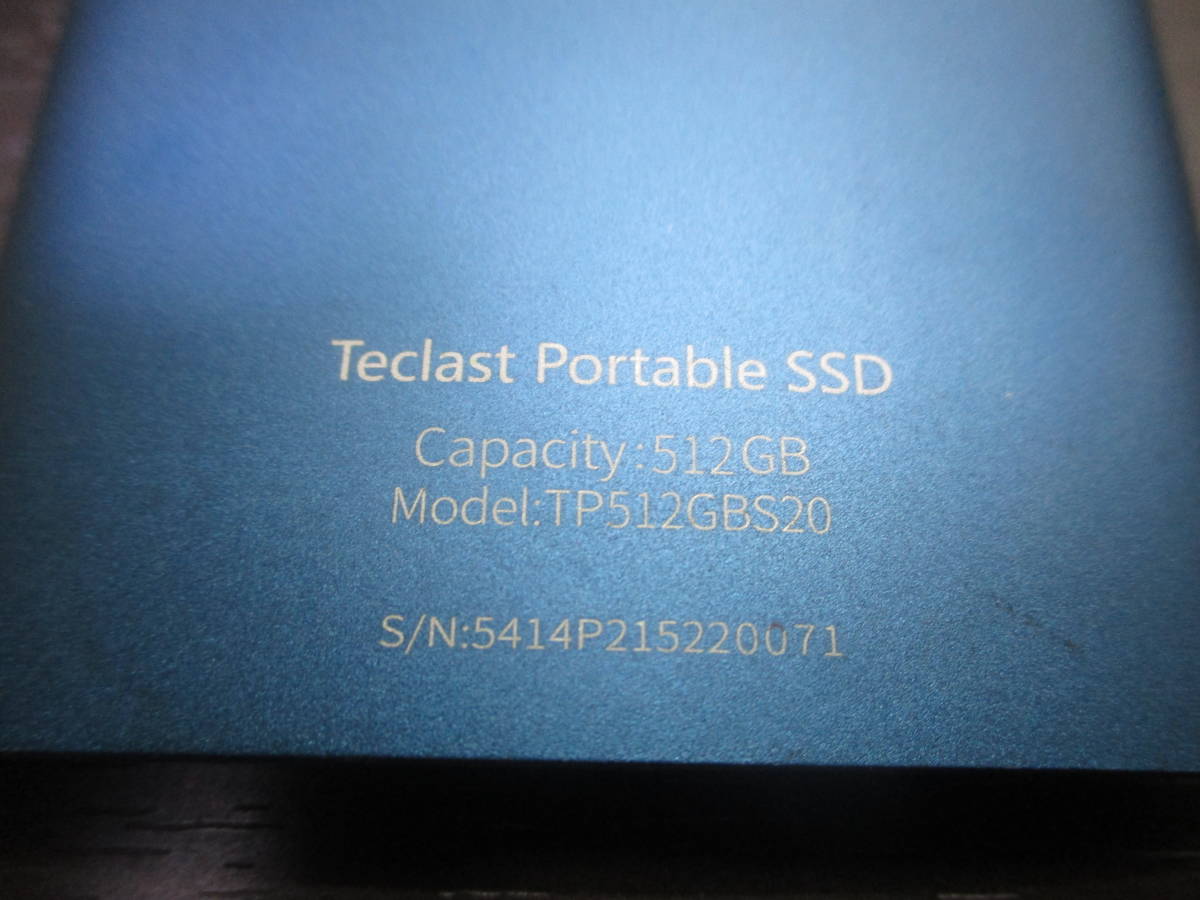 TECLAST SSD 外付け 512GB（ジャンク品）＋送料無料_画像1