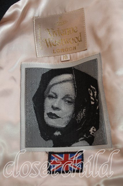 【Vintageオークション】Vivienne Westwood /切替ファージャケット ヴィヴィアン UK10 黒 H-23-11-23-004-jc-OD-ZH_画像7