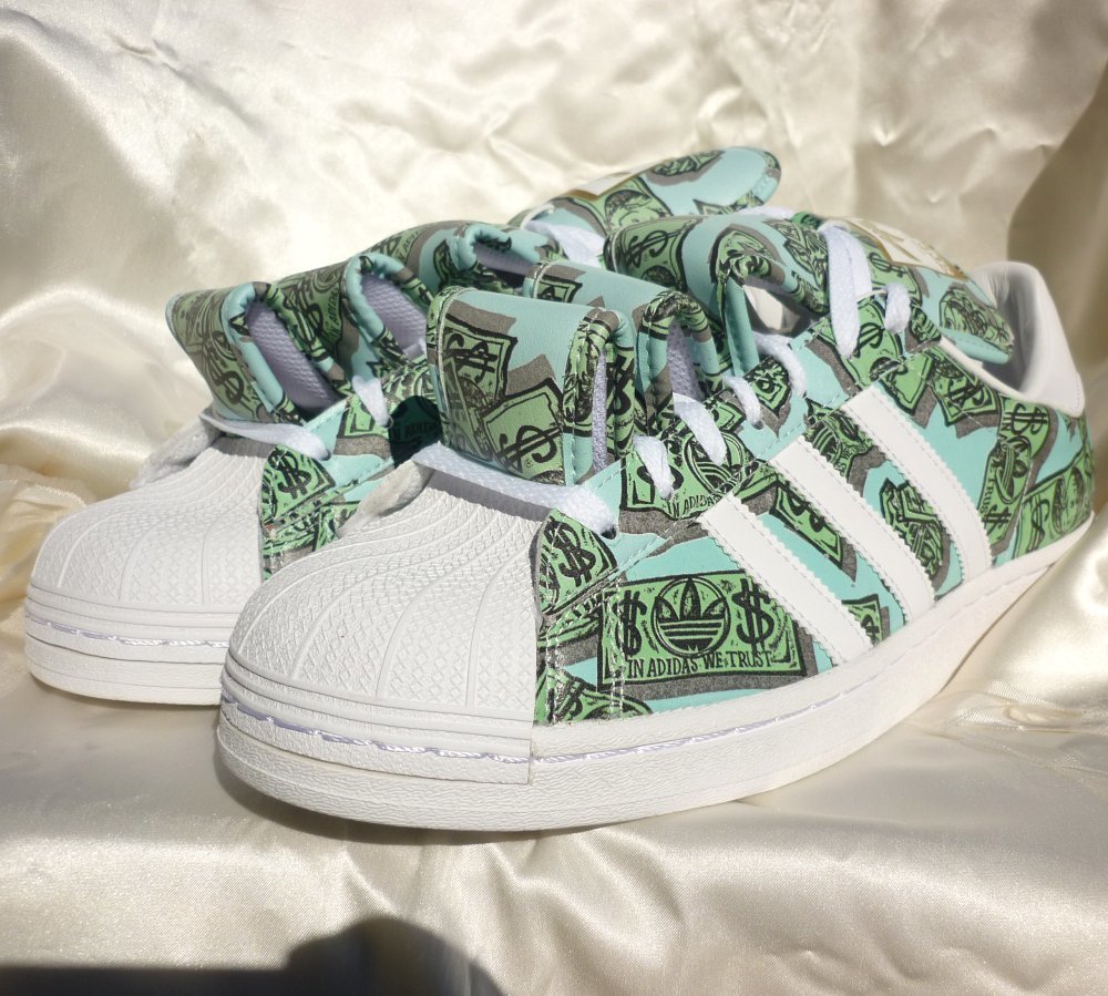 定価19800円送料無料新品27.5cm★アディダス ジェレミーコラボ マネープリントメンズスニーカー SST adidas JEREMY SCOTT 靴_画像3