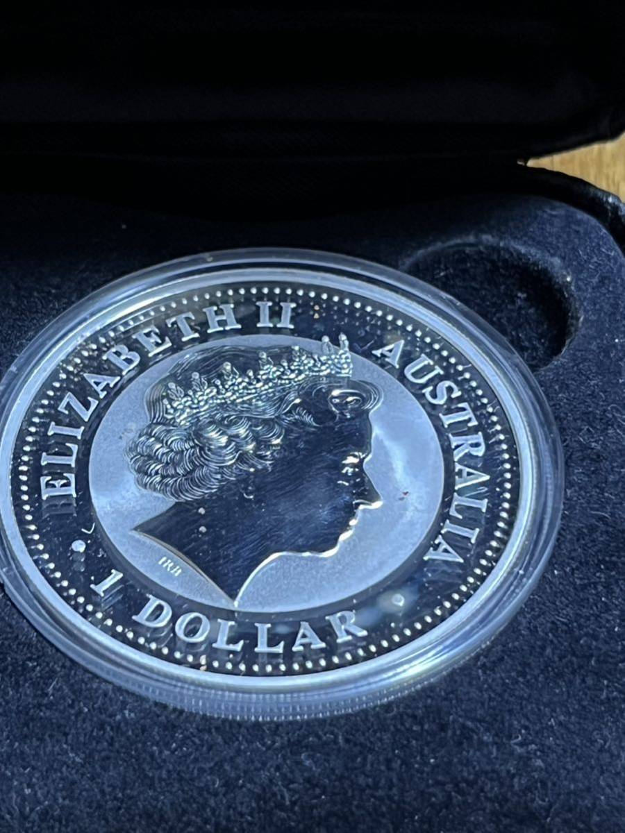 オーストラリア　カワセミ銀貨　純銀1オンス　小判金マーク　金メッキ　1999年　silver_画像3